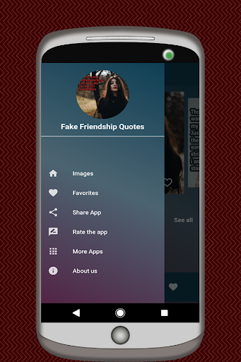 Android application Fake Friendship Quotes screenshort