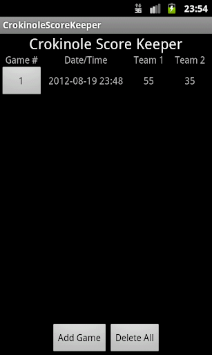 Android application Crokinole Score Keeper screenshort
