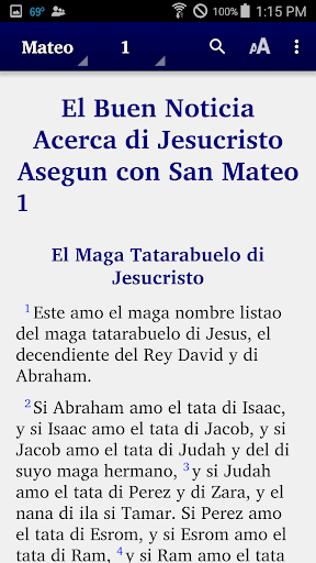 Android application Chavacano Bible screenshort
