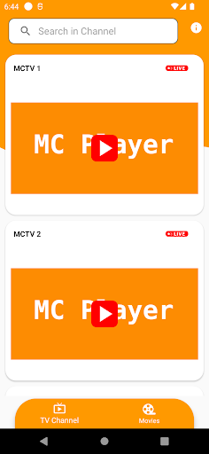 Android application MC TV screenshort
