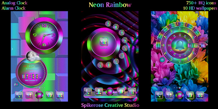 Neon Rainbow theme - 1.3 - (Android)