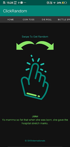 Android application Click Random screenshort
