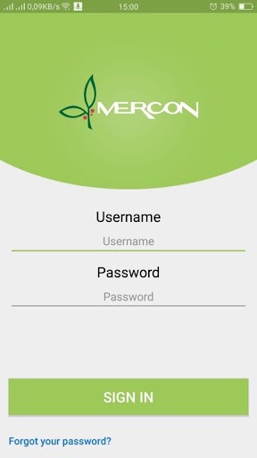 Android application MerconConnect screenshort