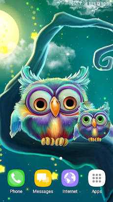 Cute Owls Live Wallpaperのおすすめ画像1