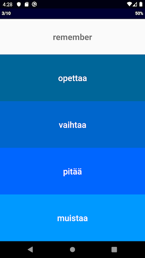 Finnish Verb Blitz Pro Screen 3
