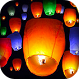 Colorful Flying Paper Lanterns icon