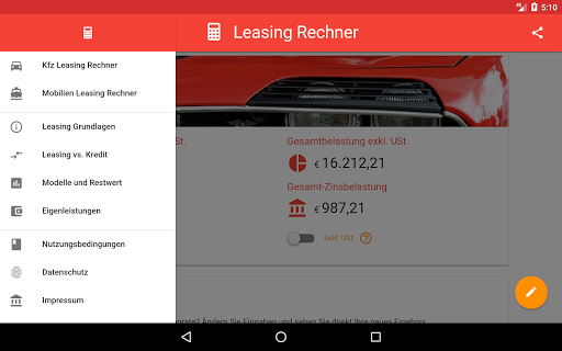 Leasing Calculator for Austria