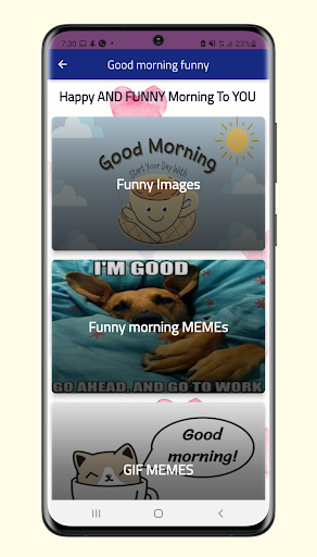 Android application Good Morning Funny screenshort