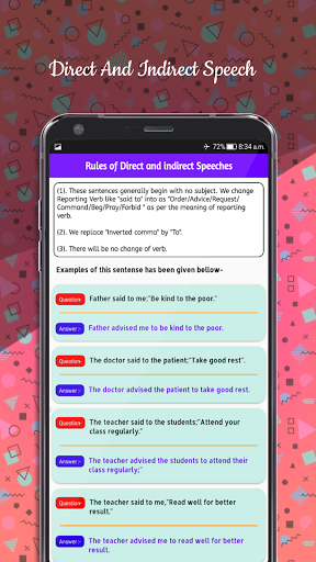 Android application English Tenses Practice screenshort