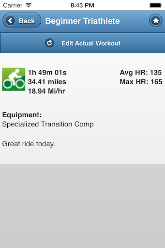 BeginnerTriathlete Mobile Screen 3