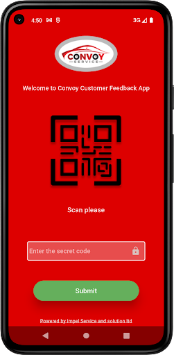 Android application Convoy Feedback APP screenshort