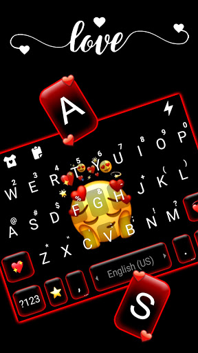 Shy Love Emoji Keyboard Backgr Screen 2