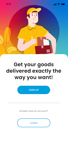 Android application MoveX Delivery screenshort