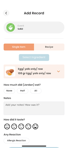 myBabyNUTRI Screen 3