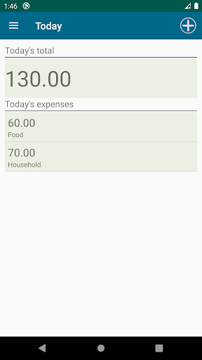 Android application Expense Manager screenshort