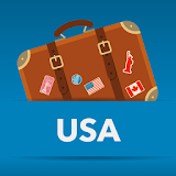 USA offline map icon