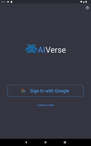 Screenshot of AI Verse