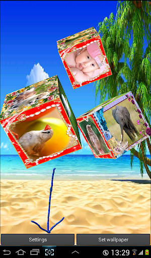 3D Photo Cube Live Wallpaper Screen 3