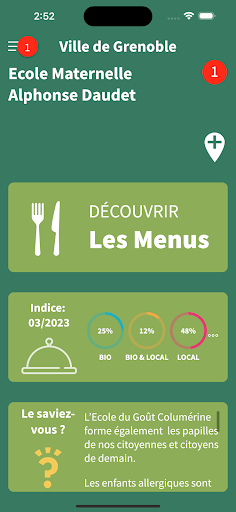 Android application QuiDitMiam! Grenoble screenshort