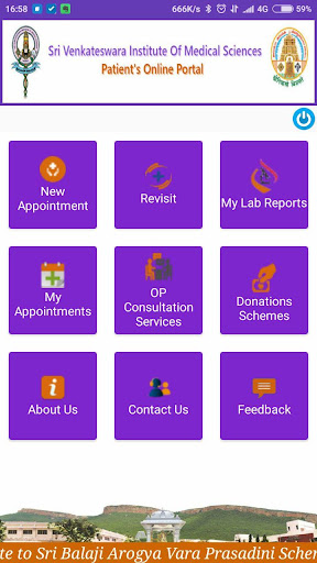 SVIMS MOBILE APPOINTMENT SYSTE Screen 2