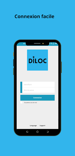 Android application Diloc screenshort