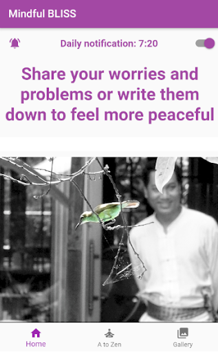 Android application Mindful BLISS screenshort