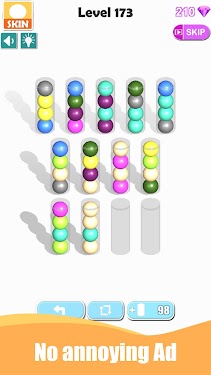 #1. Ball Sort 3D Puzzle Color Sort (Android) By: CPasteGame