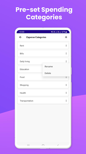 Daily Expenses: Budget Planner Screen 3