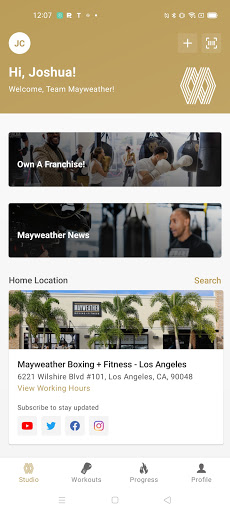 Mayweather Studio Members Screen 2