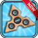 Hand spinner gold icon