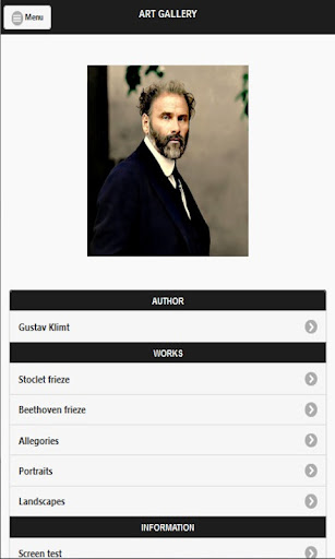 Android application Gustav Klimt - Art Gallery screenshort