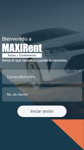 Android application MAXIRent servicios screenshort