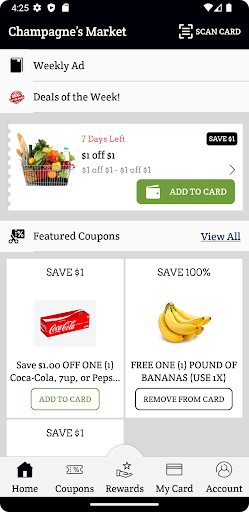 Android application Champagne’s Market screenshort