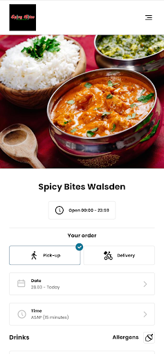 Android application Spicy Bites Walsden screenshort