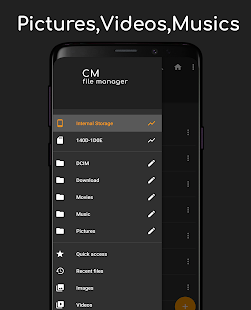 Zrzut ekranu Menedżera plików CM