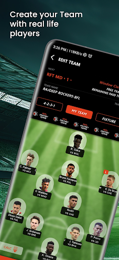 Android application Real Fantasy Teams screenshort