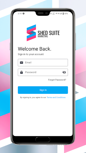Android application Shed Suite CRM screenshort