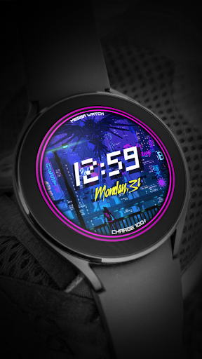 Android application Pixel Cyberpunk Watch Face screenshort