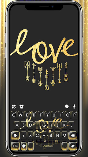 Android application Love Golden Arrow Keyboard The screenshort