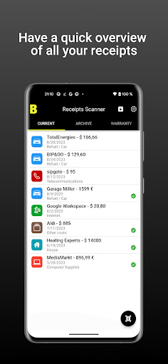 Receipts Scanner Screen 3