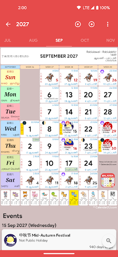 Malaysia Calendar - Calendar2U 1