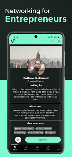 Android application ConnectUp: Network & Fundraise screenshort