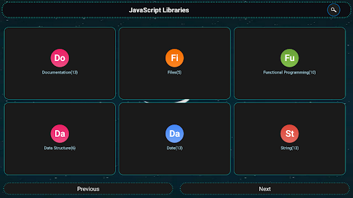 Screenshot of JavaScript Libraries