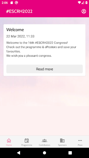 Android application ESCRH2022 screenshort