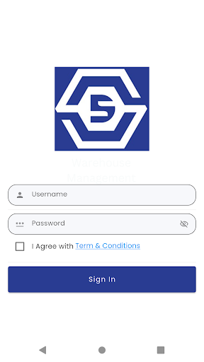 Android application Warehouse Management System screenshort