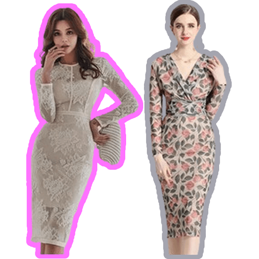 Pencil Dress Fashion Selfie logo