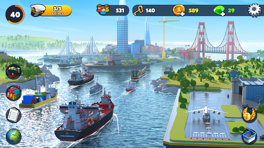 Port City Mod Apk Ship Tycoon 1.20.0 Download (Unlimited Money, Hacks) 1