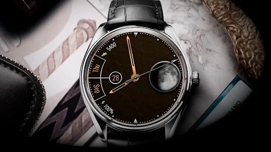 Analog Moon Watch face Wear OS