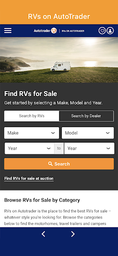 Android application RVs on Autotrader screenshort