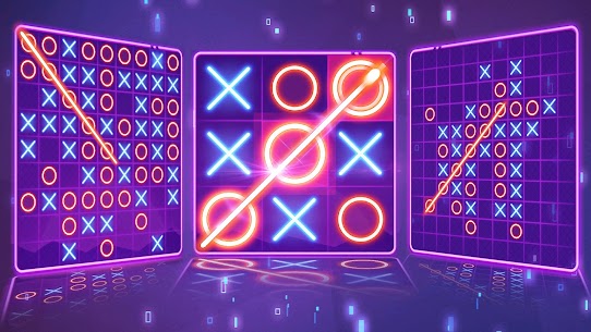 Tic Tac Toe 2 Player:Glow XOXO Apk Mod for Android [Unlimited Coins/Gems] 6